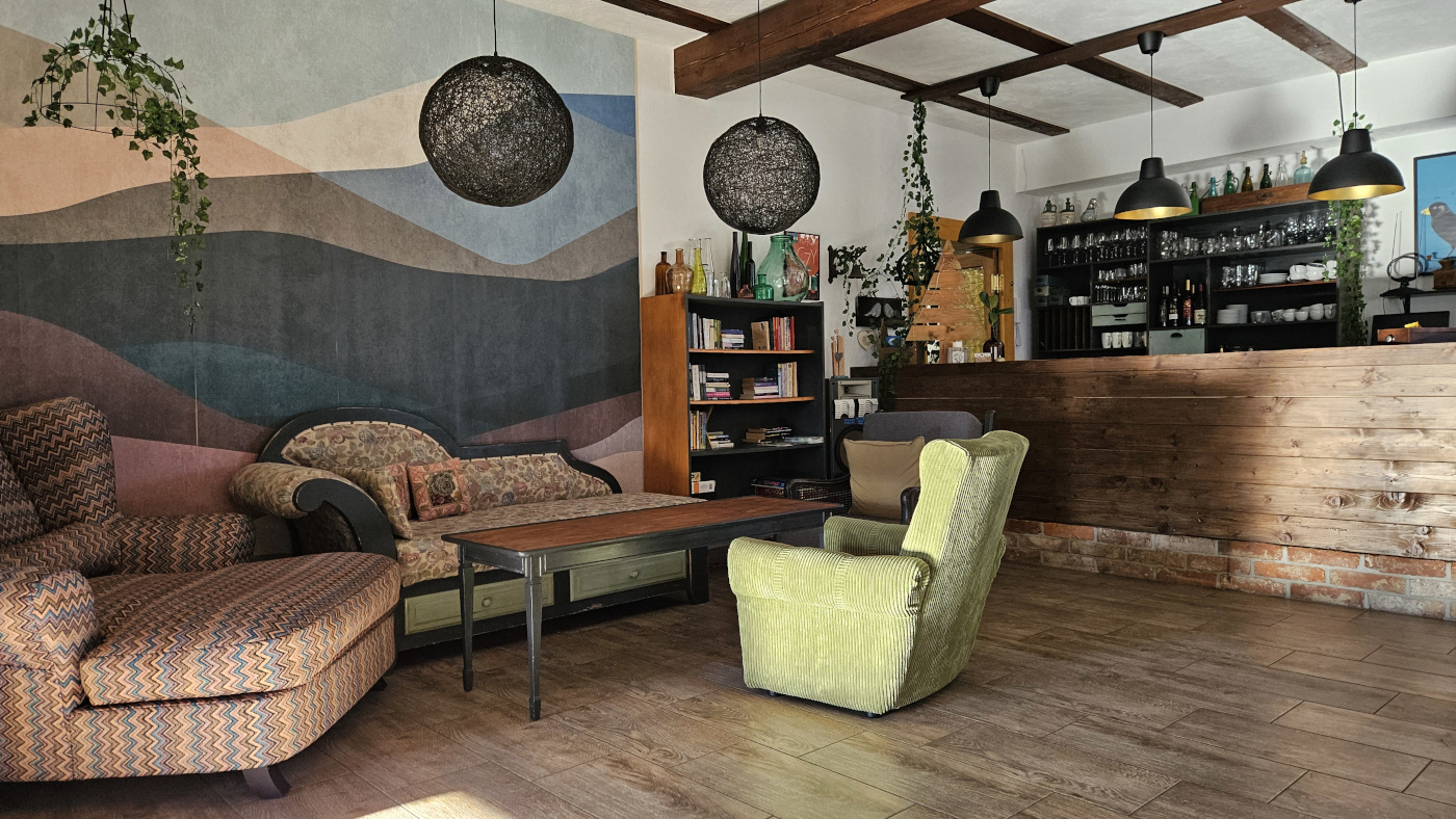 Widok na salę pensjonatu Miodówka