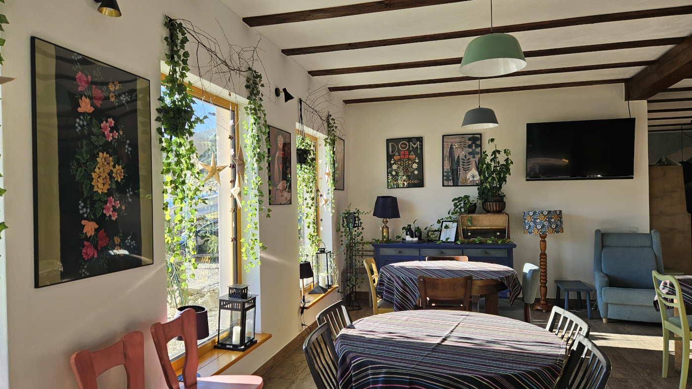 Widok na salę pensjonatu Miodówka