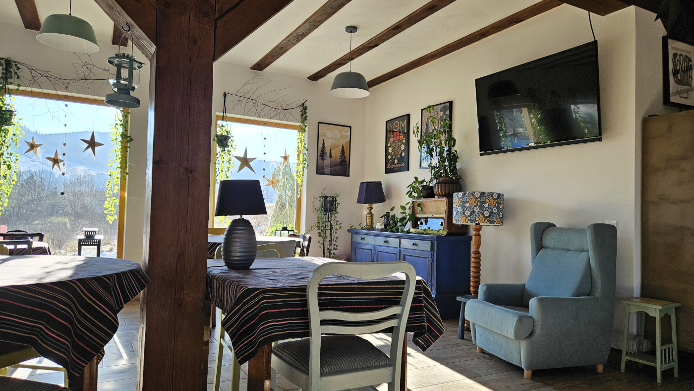 Widok na salę pensjonatu Miodówka